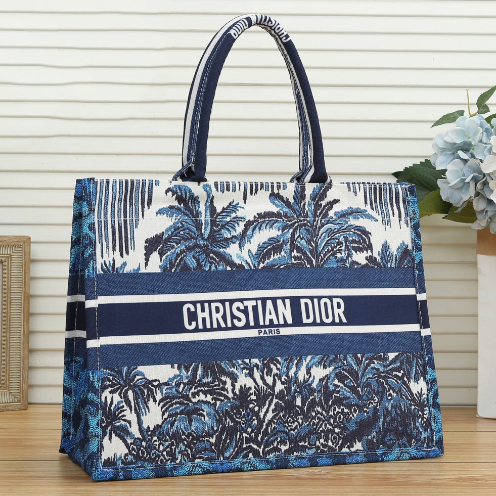 Copy of Dior CD fashion ladies new stitching printing shopping bag-1