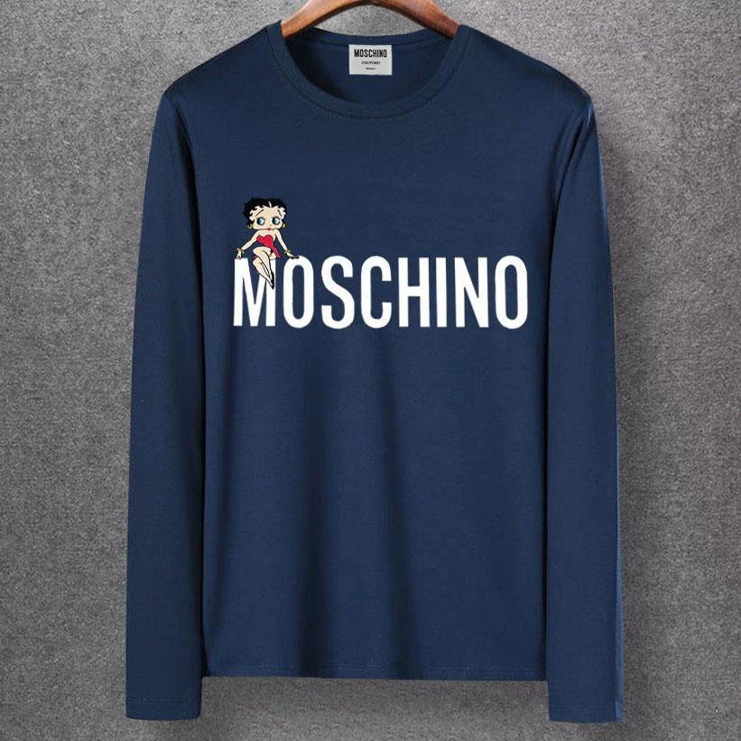 Men Moschino Casual Edgy Long Sleeve Top Tee from boysmen.co-1