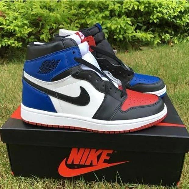 NIEK Air Jordan 1 AJ 1 Couple Color Blocking High-Top Basketball Shoes