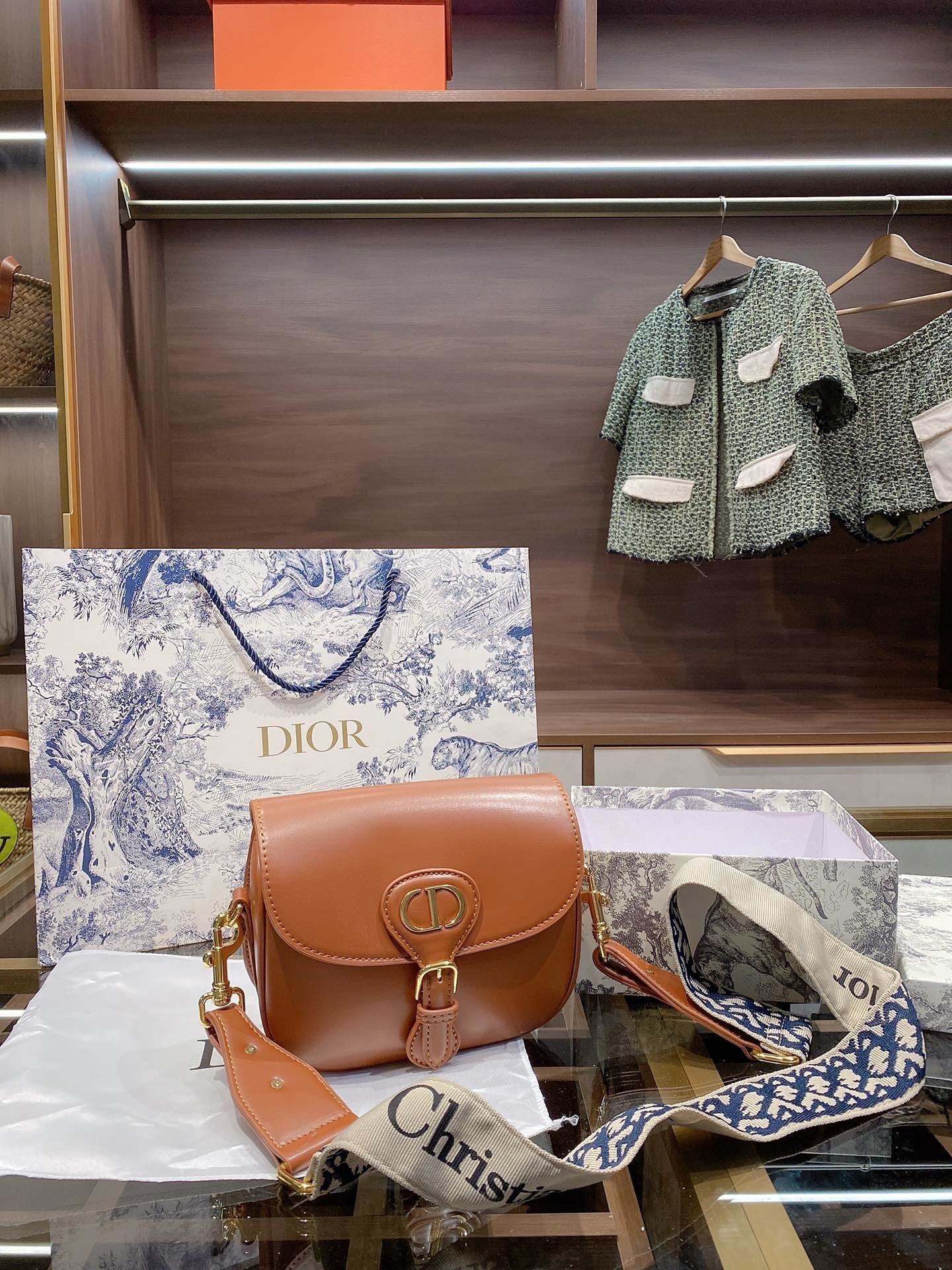 Dior Newest Popular Women Leather Handbag Tote Crossbody Shoulder Bag-11