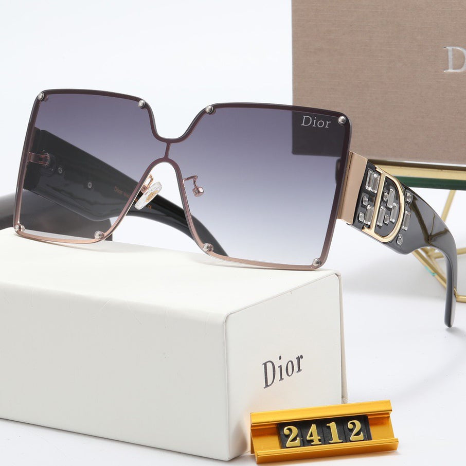 Christian Dior new mens and womens gradient rhinestone sunglasse