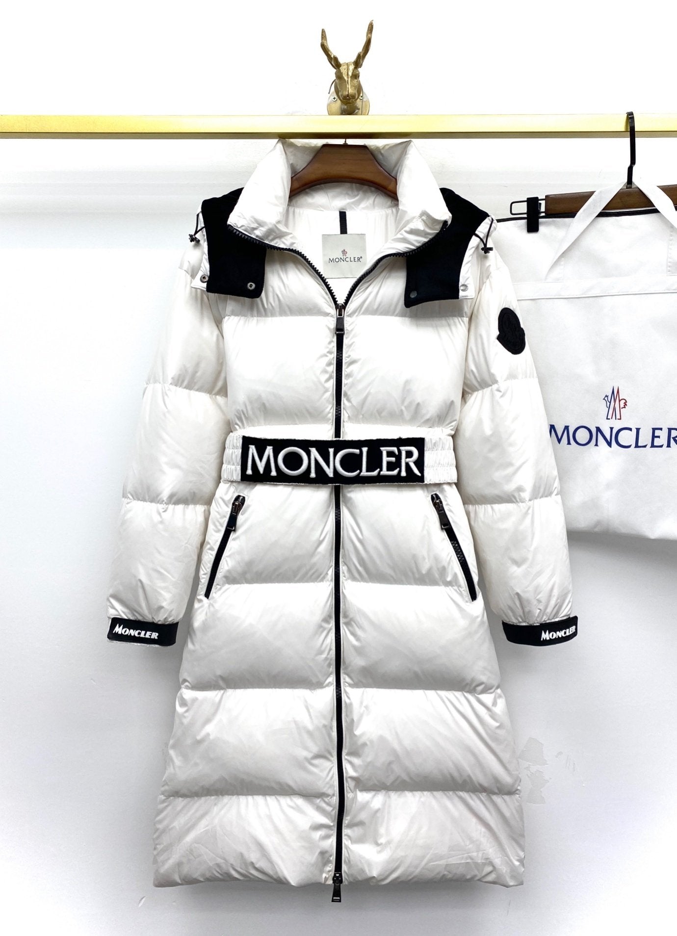 Moncler White Women's Fashion Down Jacket Cardigan Coat new 
