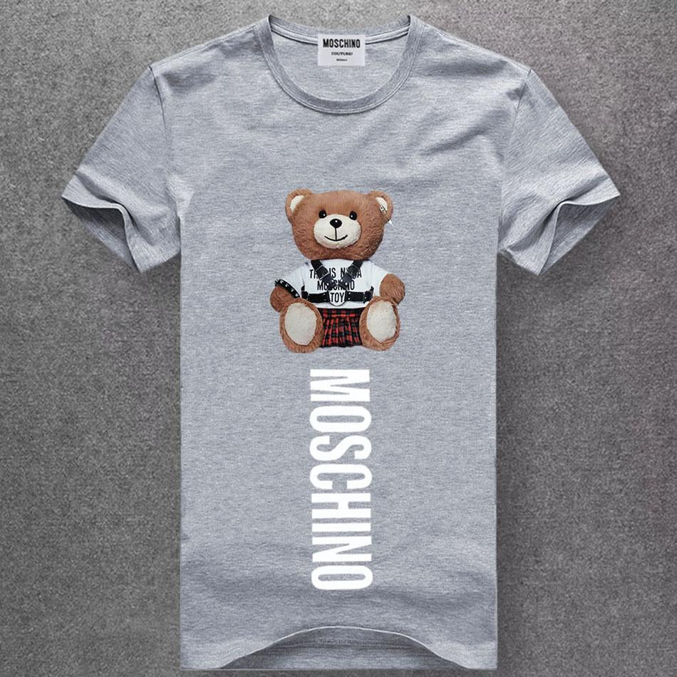 Men Moschino Fashion Casual Short Sleeve Shirt Top Tee from-1