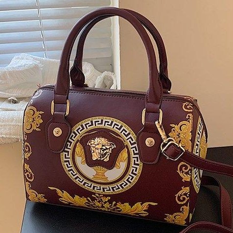 Versace New Stitching Color Medusa Handbag Shoulder Bag Messenger Bag White-1
