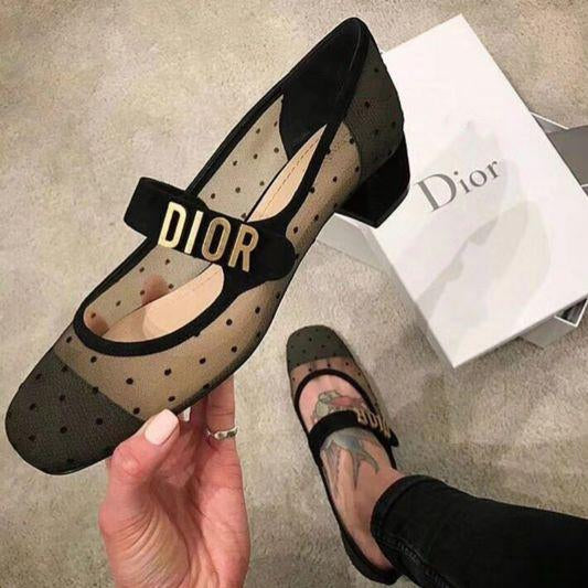 Christian Dior new ladies sexy mesh high heels beach sandals Sho