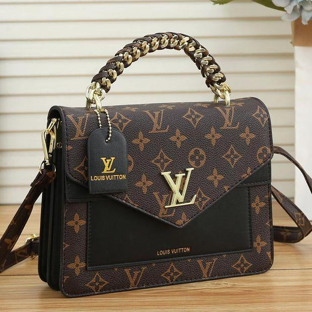 LV Louis Vuitton stitching color letter printing ladies shopping