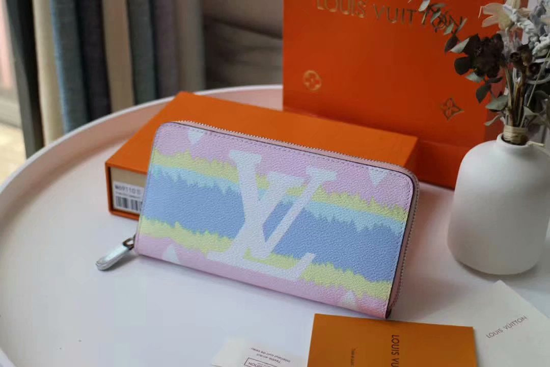 LV wallet Louis Vuitton Clouds print Gradient Colorful Wallet Ro