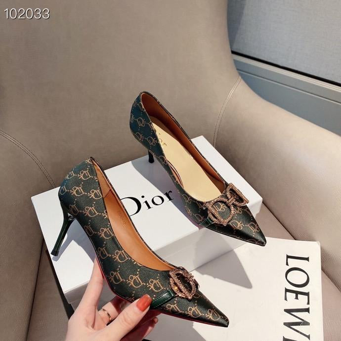 Dior Fashion Trending Leather Women High Heels Shoes Women Sandals-9
