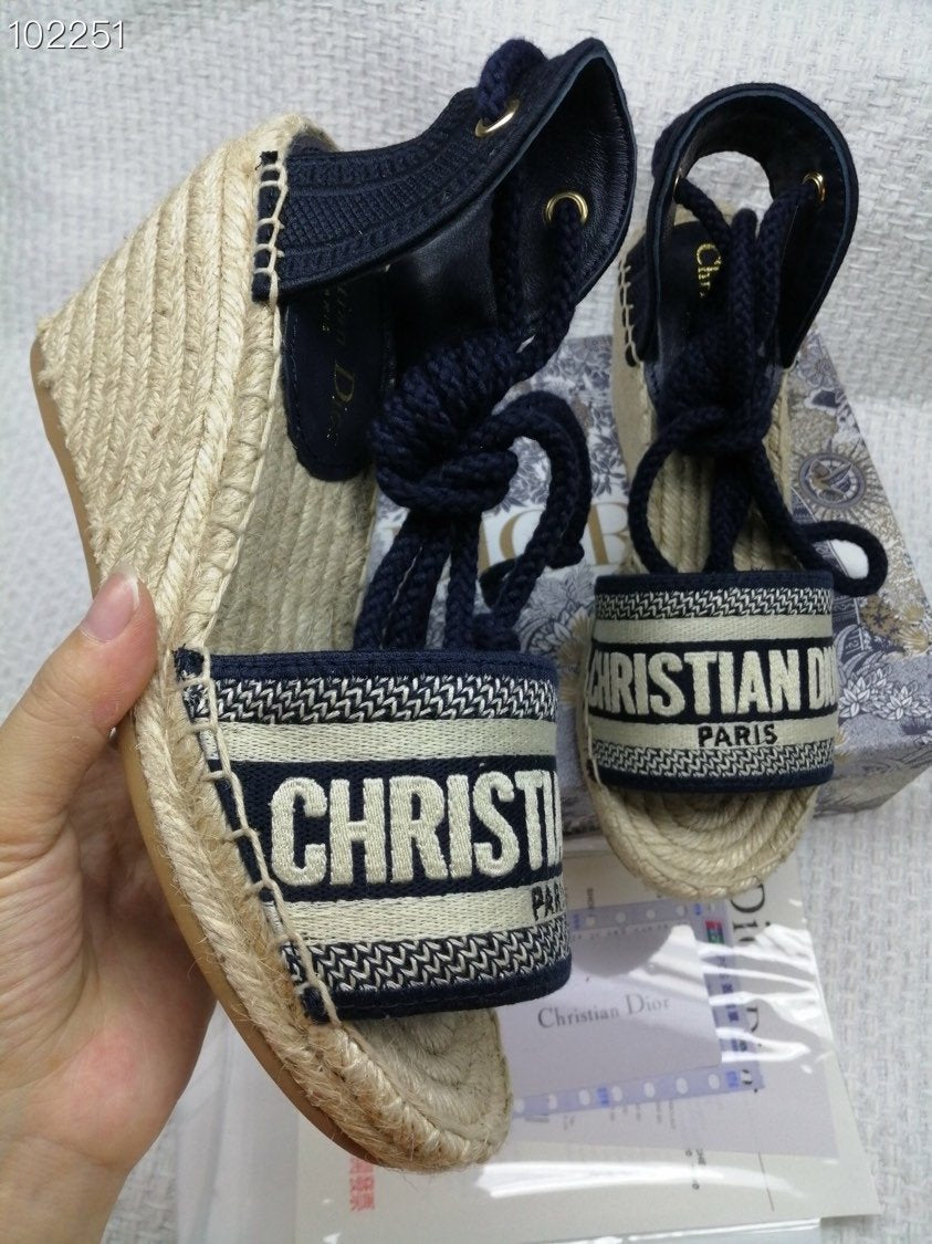 Christian Dior Women's Popular Summer Flats Slipper Sandals Shoes-24