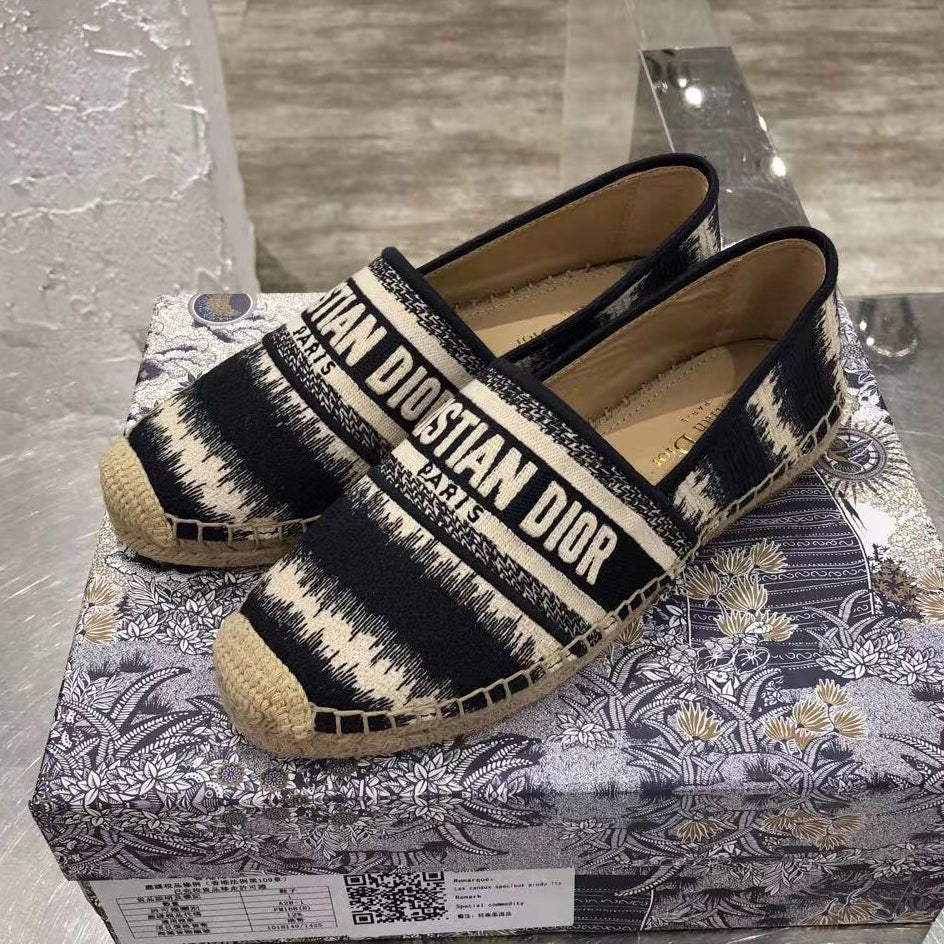Christian Dior espadrille new product stitching color ladies let