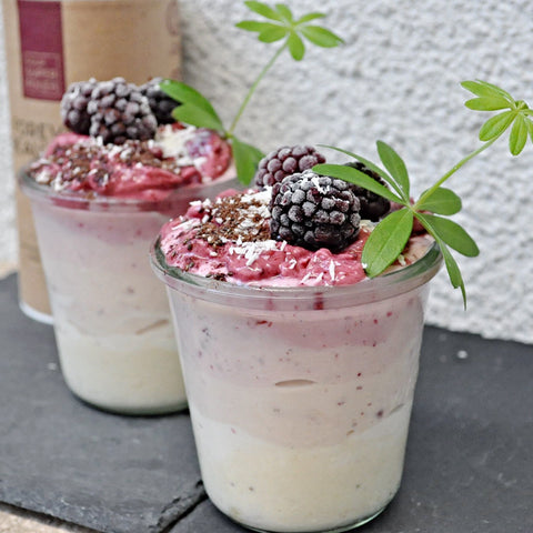 Blackberry Coco Ombrè Smoothie forever beautiful your superfoods