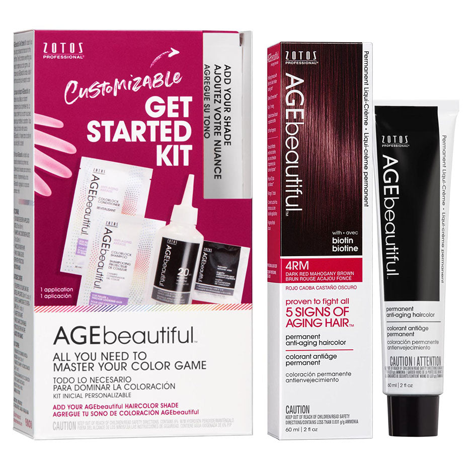 Featured: AGEbeautiful® Anti-Aging 100% Gray Coverage Liqui-Crème - Dark Red Mahogany Brown