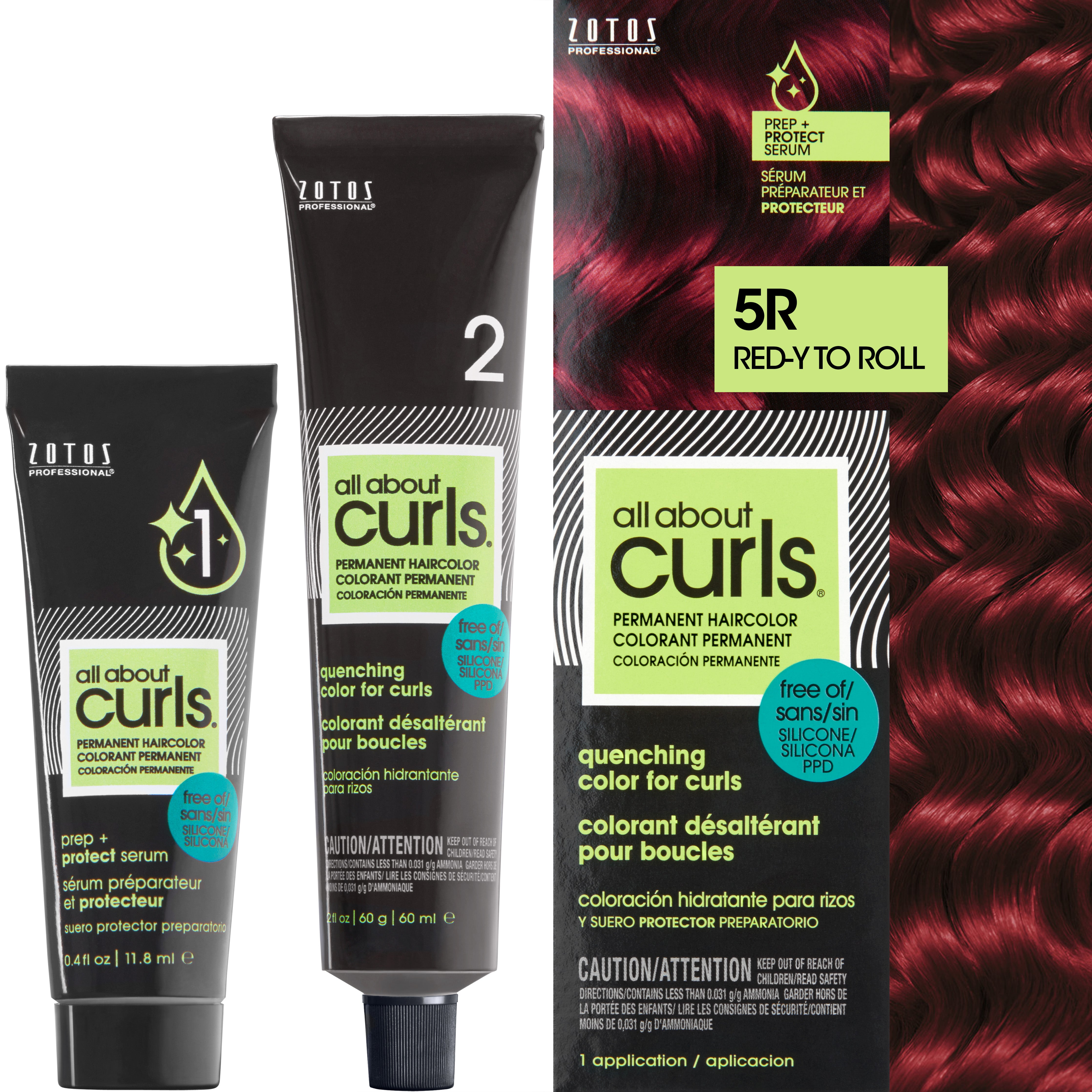 Image of All About Curls Quenching Permanent Haircolor For Curls - Red