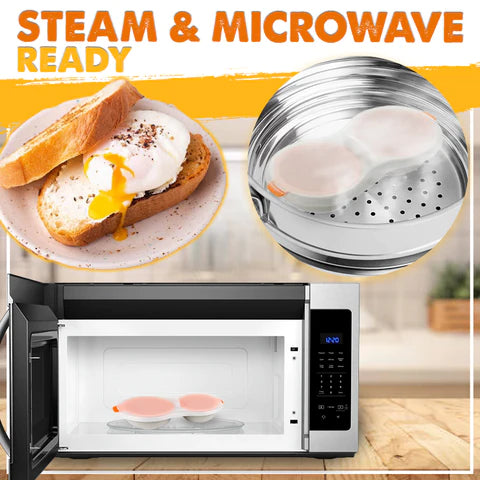 Microwave Egg Poacher Steam and Microwave Ready