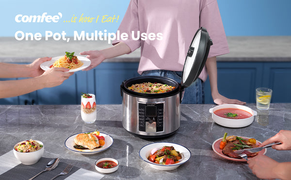 multifunction rice cooker with foods