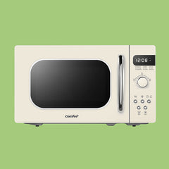 cream retro microwave