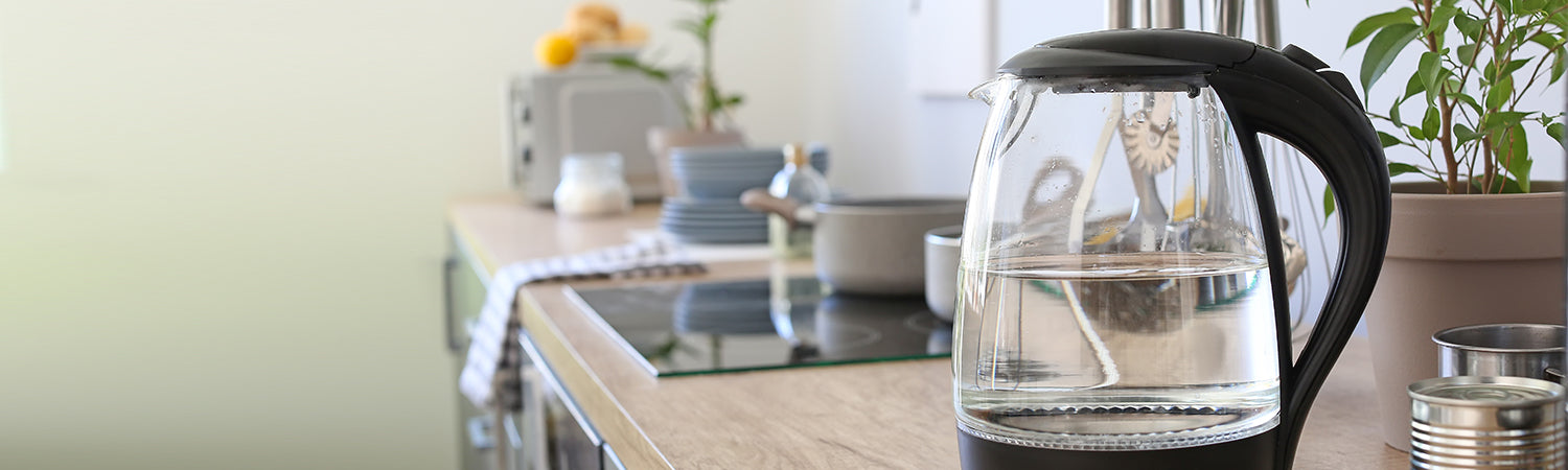 electric kettle on the table