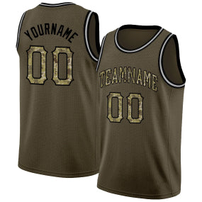 Olive Green Basketball Jersey