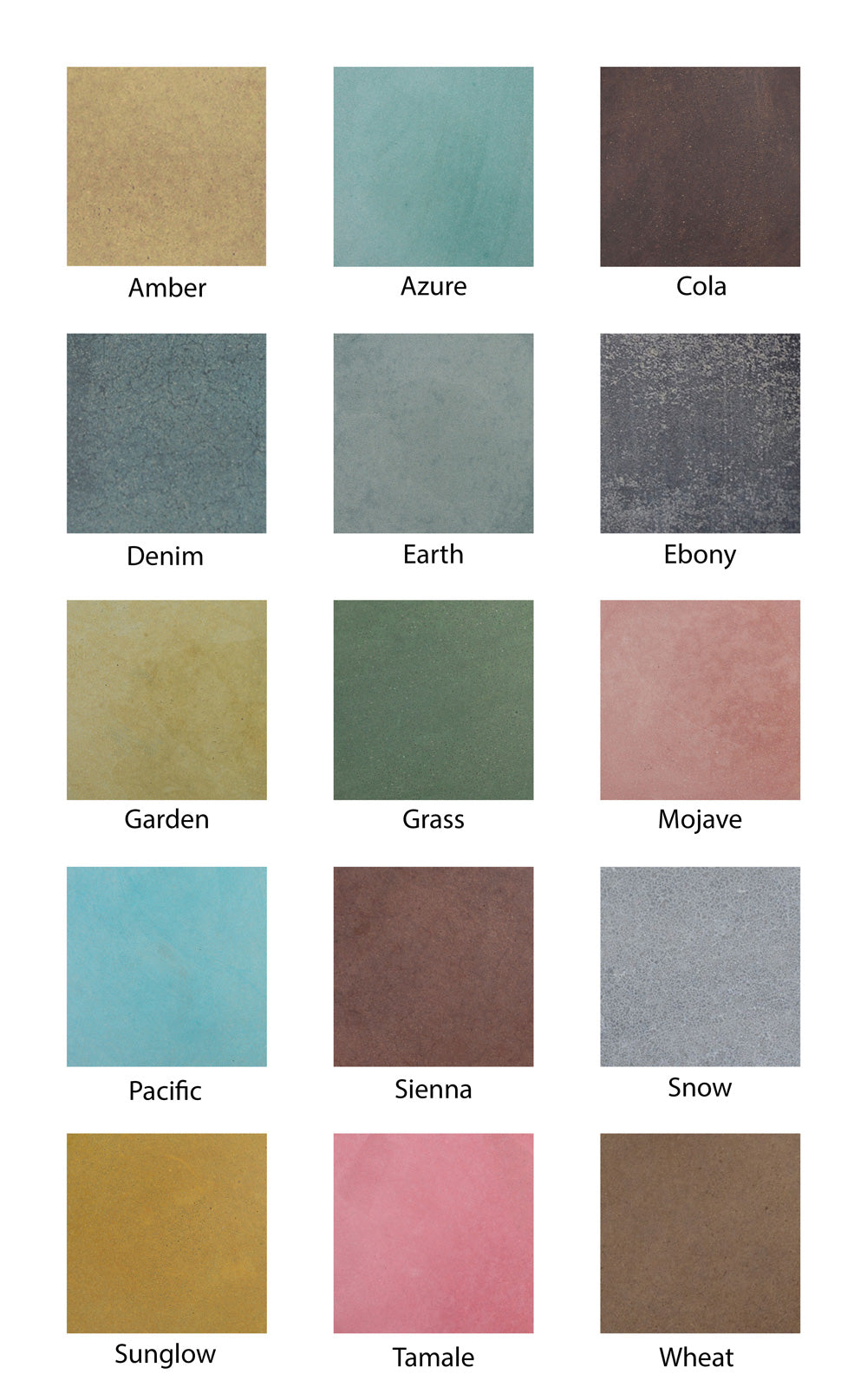 Concrete Dye Color Chart