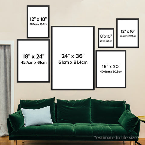 Crofty prints framed size guide