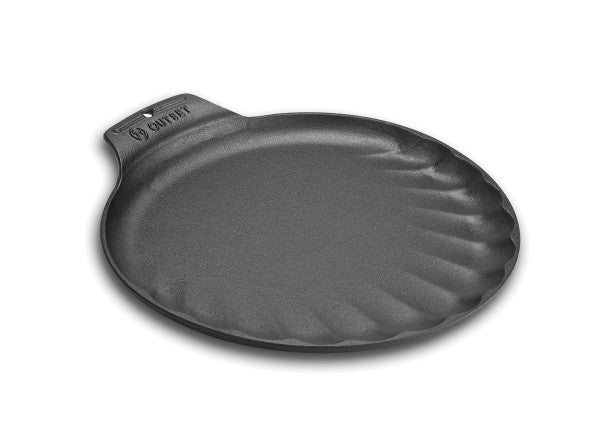 Outset 76375 Shrimp Cast Iron Grill and Serving Pan , Black