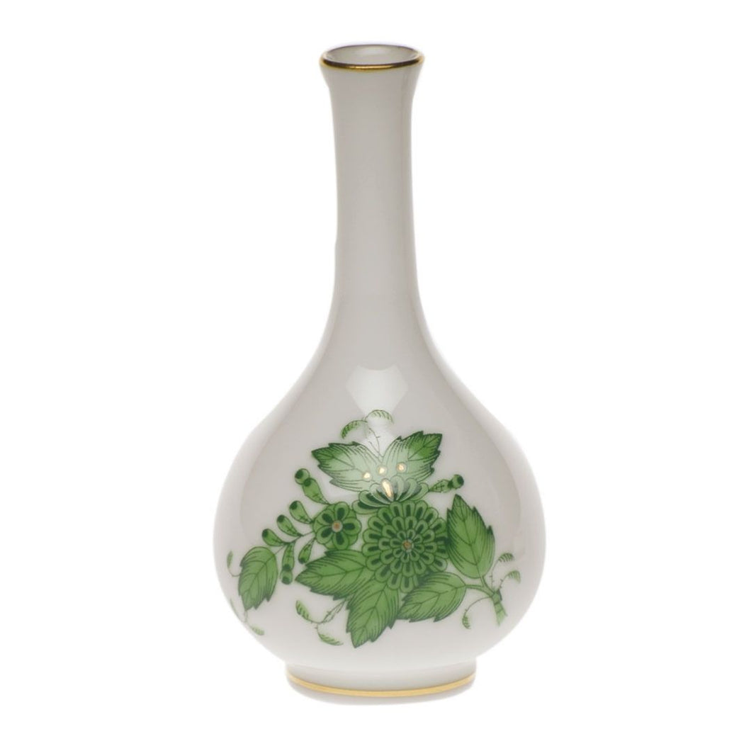 Green Herend Small Bud Vase