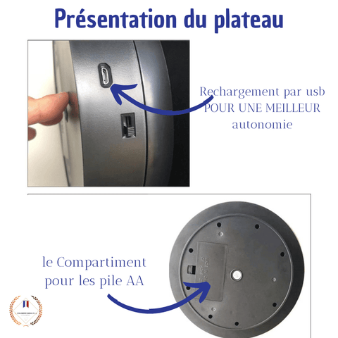 Plateau Tournant Electrique 360 ° Plaque Tournante électrique D'affichage,  Présentoir Rotatif électrique Pour L'affichage Produit noir