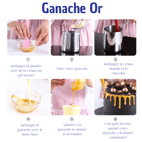 recette de ganache dorer pour cake design et wedding cake