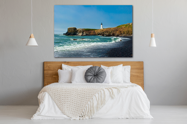 40x60 Premium Fine Art Canvas Hung in a Bedroom