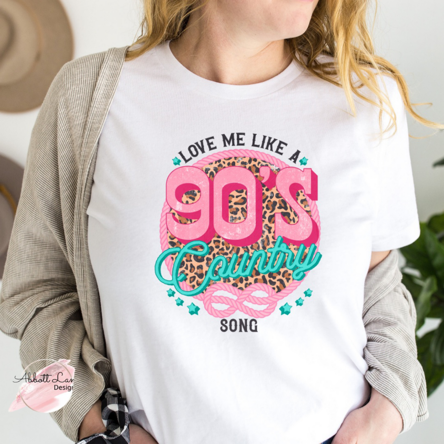 Love Me Like A 90's Country Song Screen Print Transfer