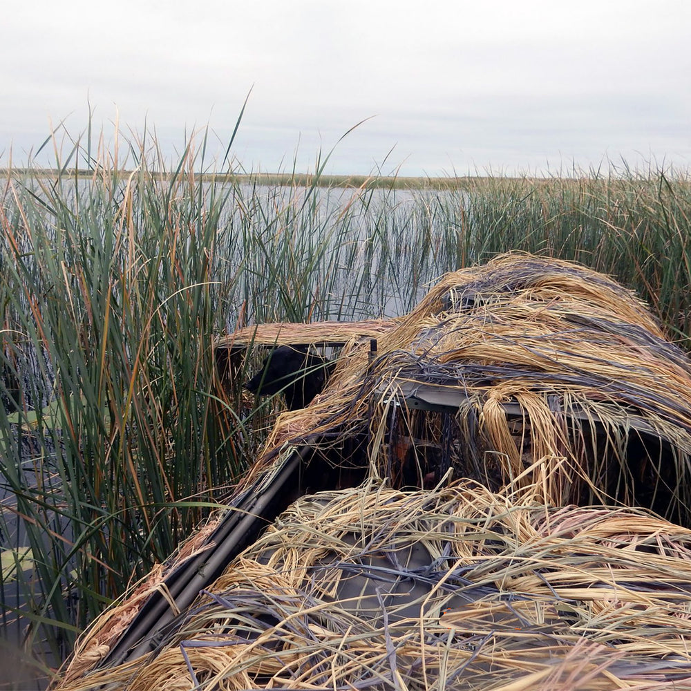 Building the duck barge - Raffia grass for the blind 28 