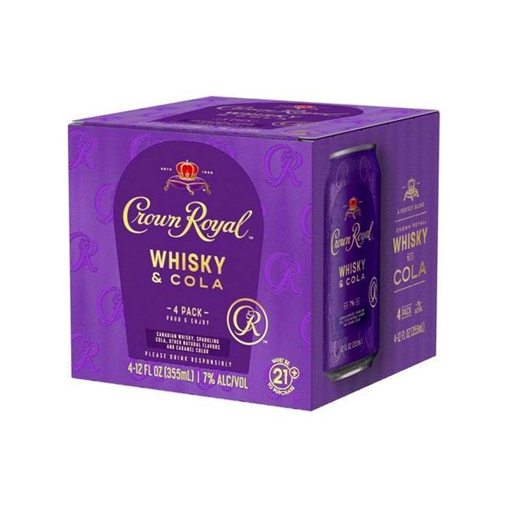 Crown Royal Whiskey & Cola 4pk Cans