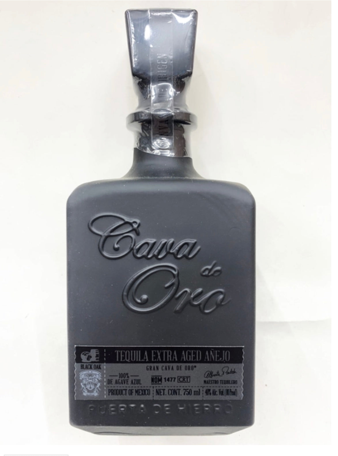 Cava De Oro Extra Anejo Black Tequila