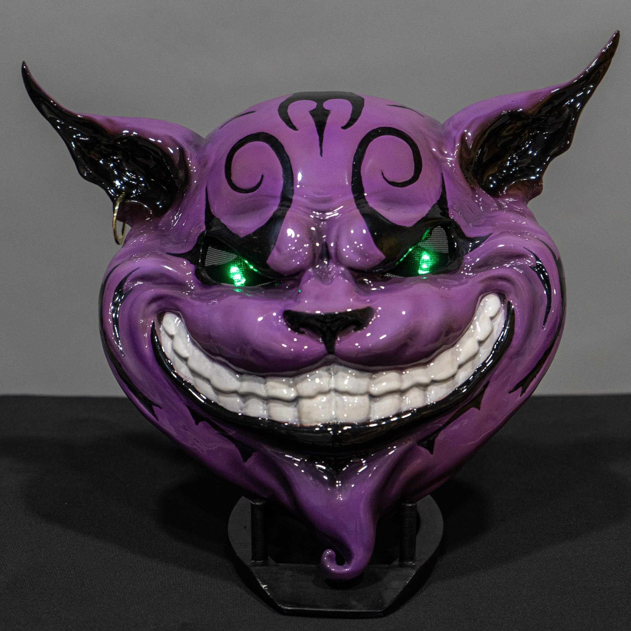 Cheshire Cat Mask with Green Light Eyes