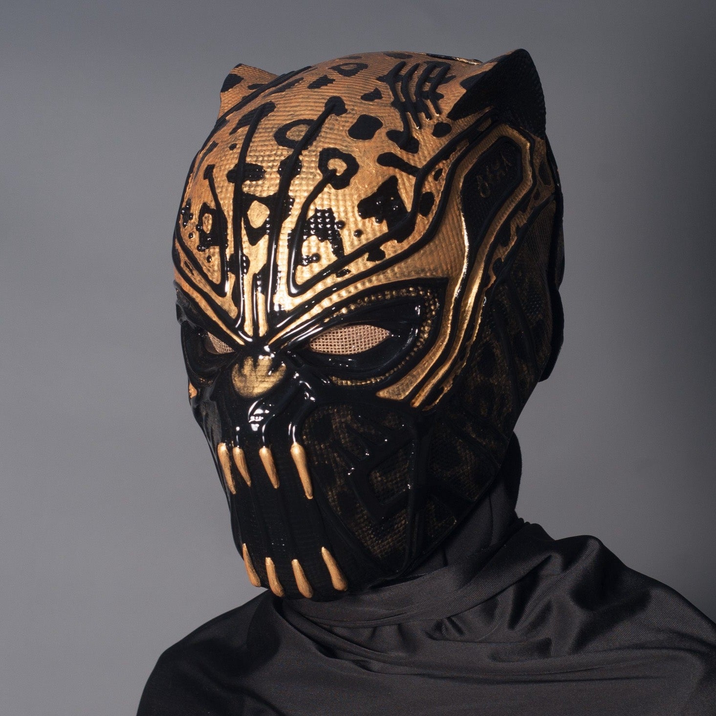 Killmonger cosplay helmet, Golden Jaguar Mask