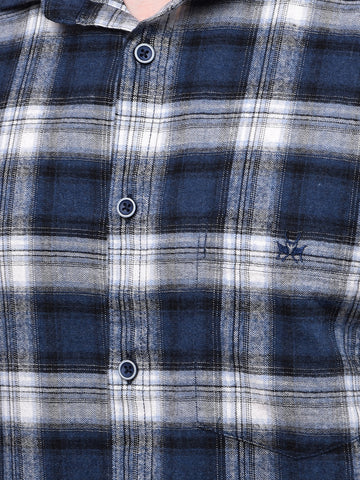 Blue Checked 100% Cotton Shirt