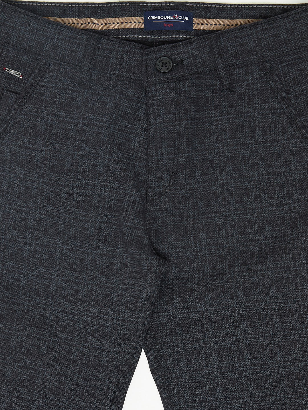 Black Checked Trousers - Boys Trousers