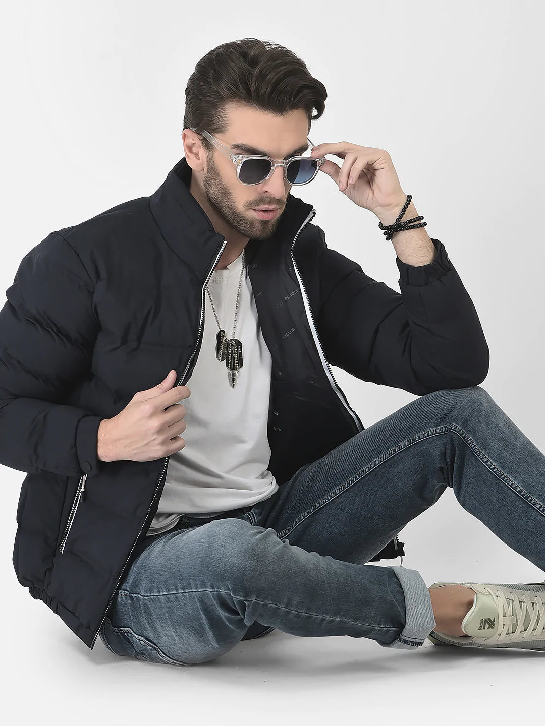 Blue Quilted Jacket – Crimsoune Club