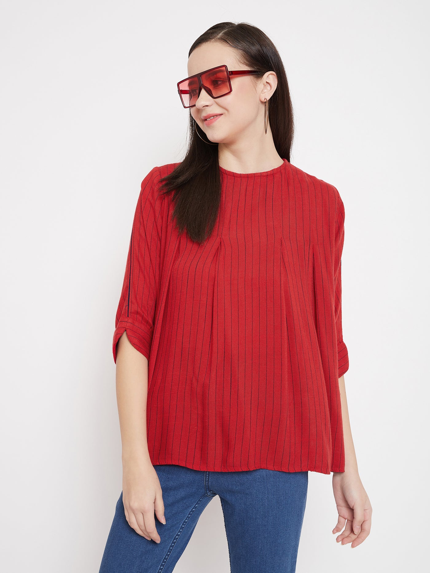 Red Striped Top - Women Tops
