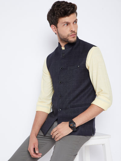 Buy online Navy Blue Solid Waist Coat from Jackets for Men by Veera  Paridhaan for 1109 at 65 off  2023 Limeroadcom