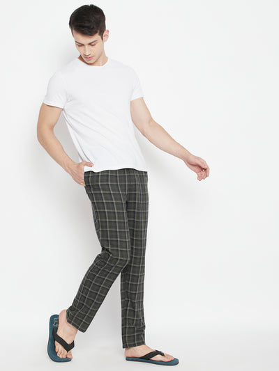 Buy BASICS Men Green Checked Skinny fit Regular trousers Online at Low  Prices in India  Paytmmallcom