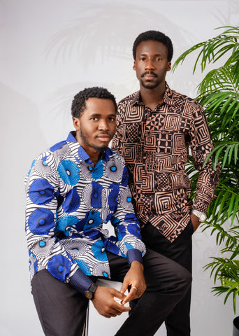 Chemises à imprimé africain ZS