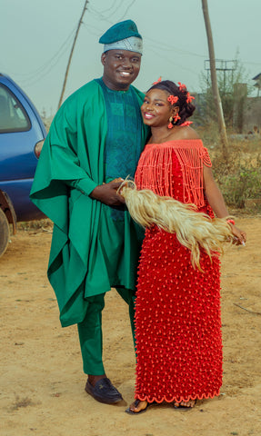 Marié yoruba et mariée Edo