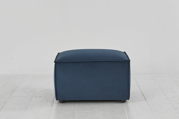 Blue velvet ottoman - Swyft Model 03