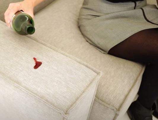 sofa wine stain