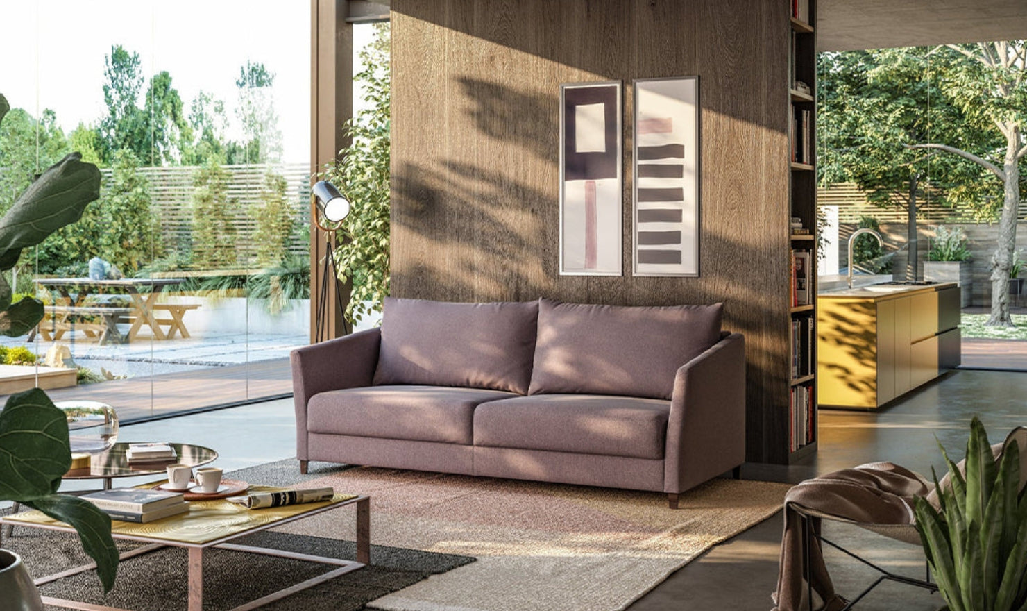 Erika Fabric Sofa Sleeper With Nest Mechanism