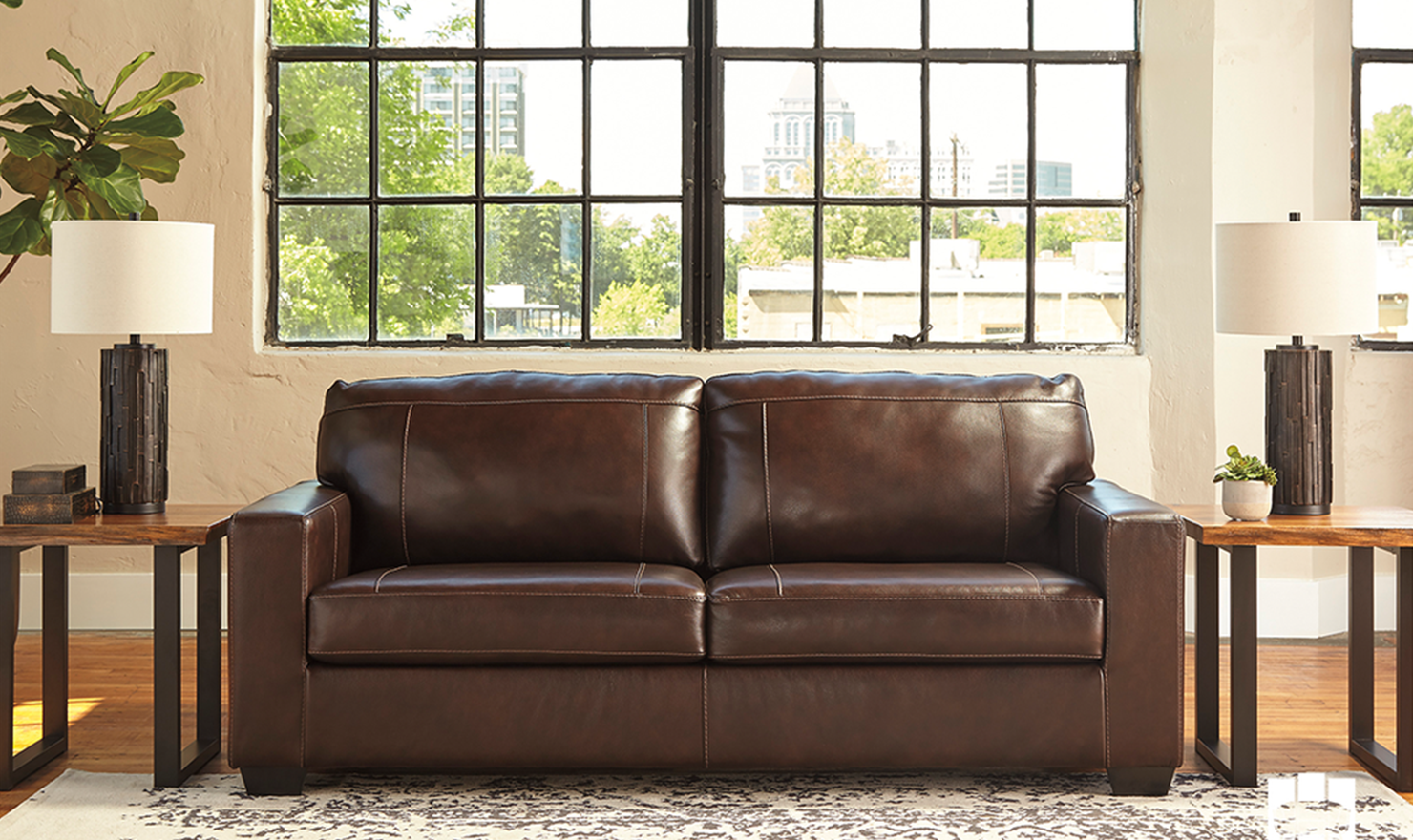 Mayan Queen Leather Sleeper Sofa