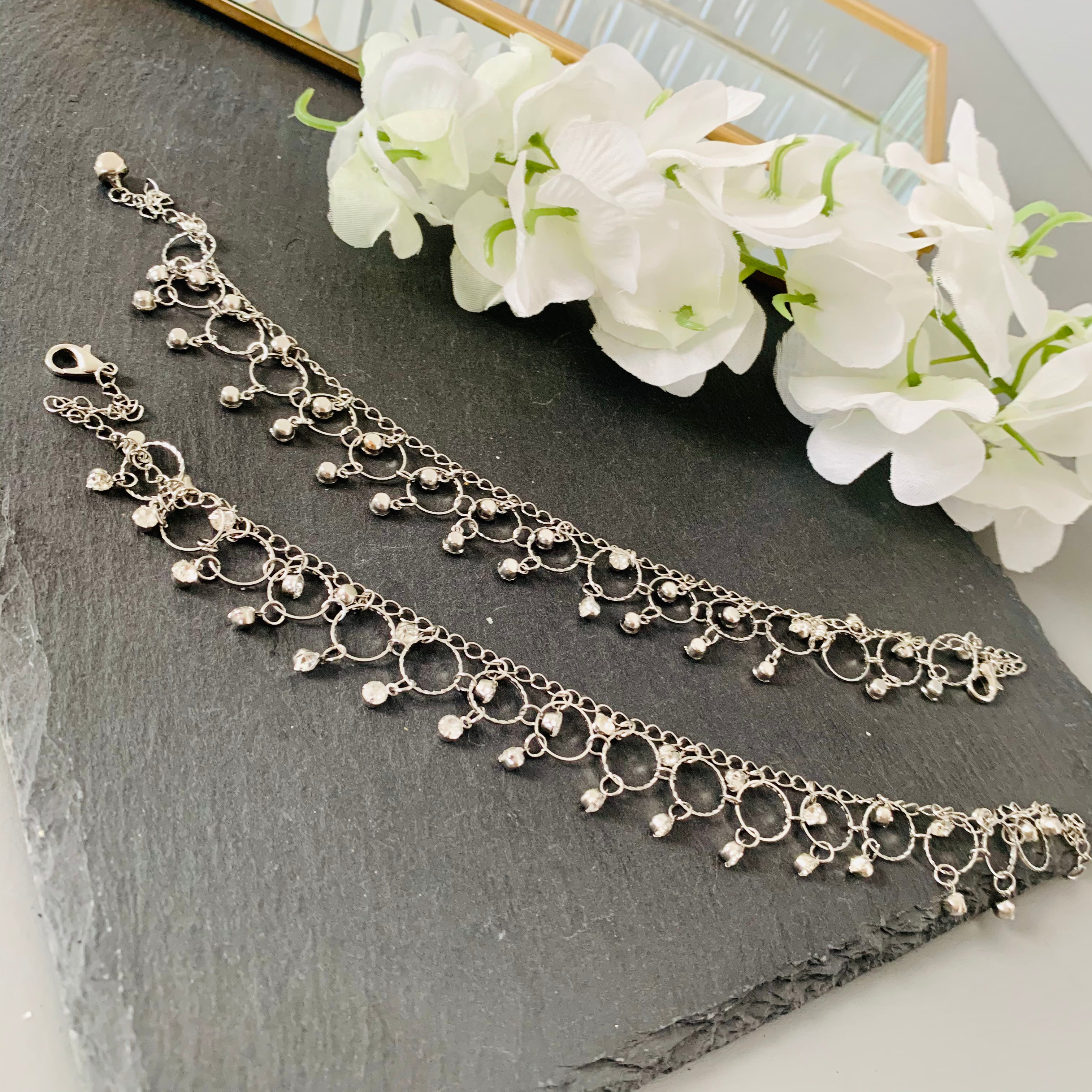 traditional silver anklets designs