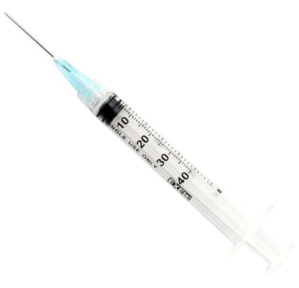 Exel 3ml (3cc) Syringe/Needle Combination Luer Lock Tip 23G x 1.5" (50 pack)