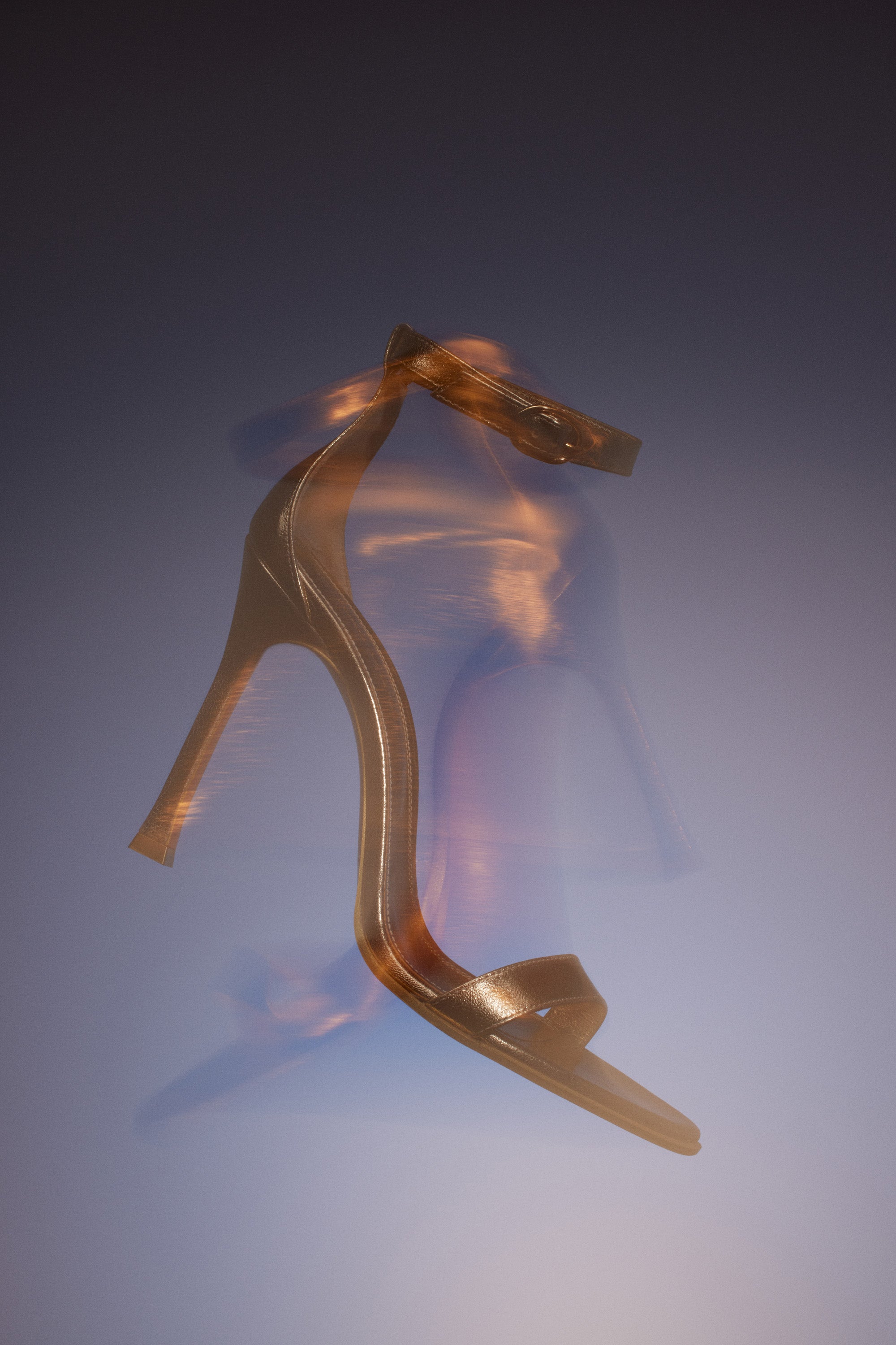LOUIS VUITTON Gold High Heel Sculpted Wedge Pump Strappy Sandal